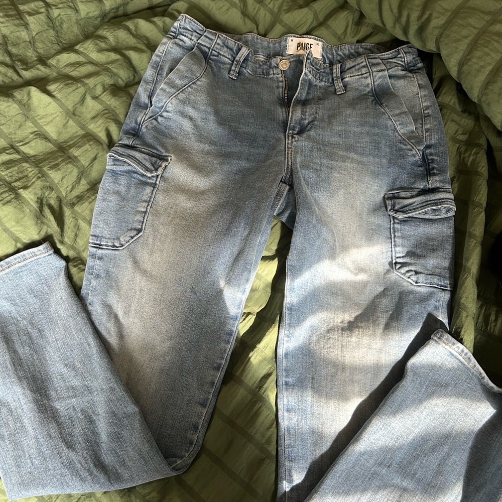 PAIGE Light Blue Boyfriend Jeans